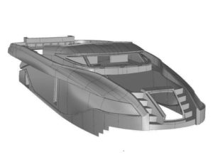 Scansione 3D motoryacht 30mt e conversione in NURBS